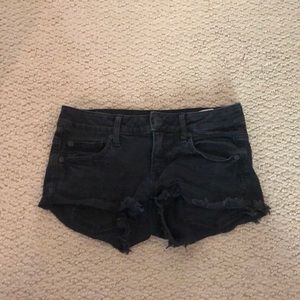 American Eagle Black Denim Shorts